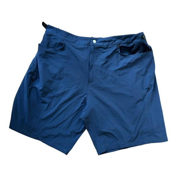 Coolibar Men's Calasa Tech Swim Trunks Size XL Navy UPF 50+ - Picture 2 of 14